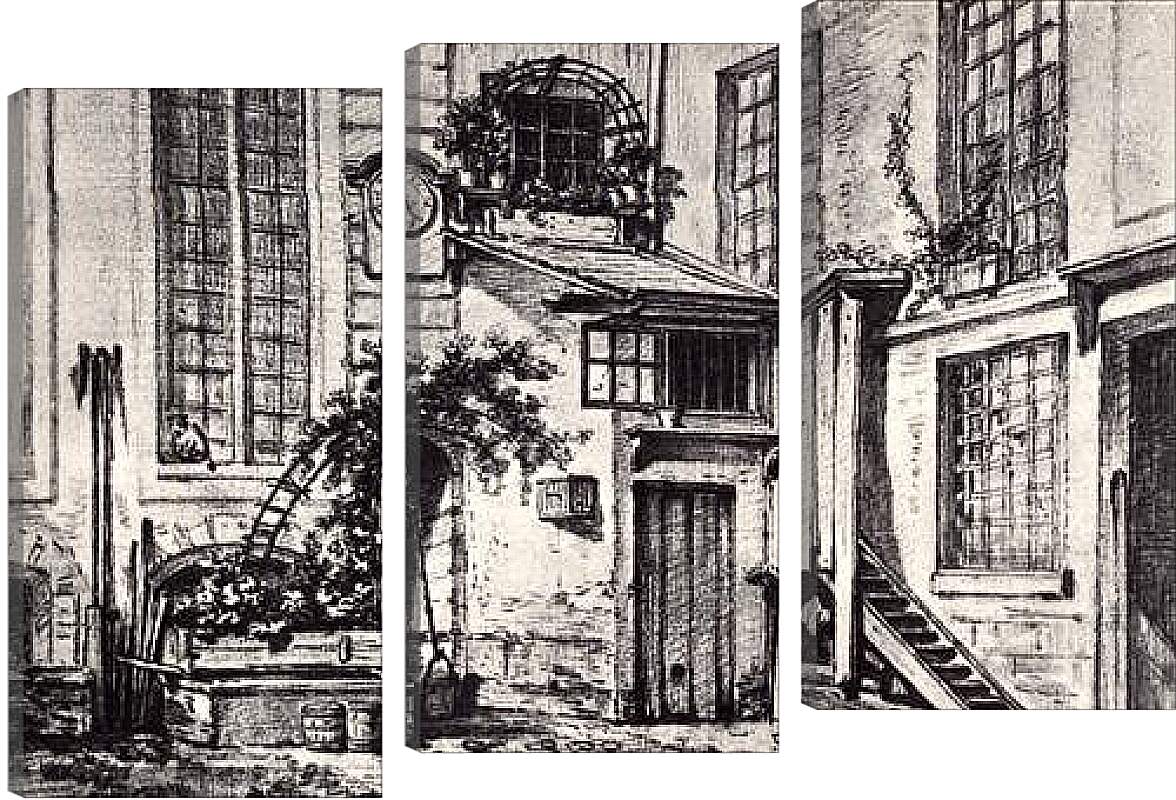 Модульная картина - View to a Courtyard. Франсуа Буше