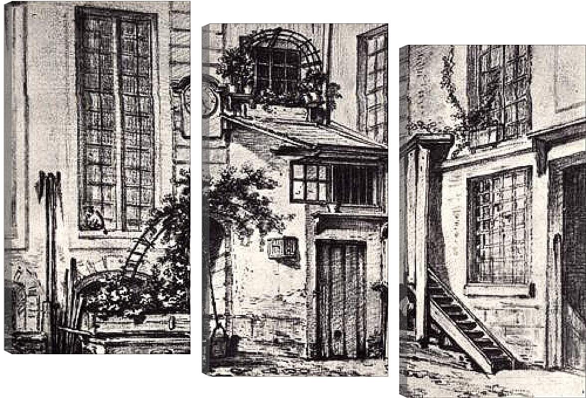 Модульная картина - View to a Courtyard. Франсуа Буше