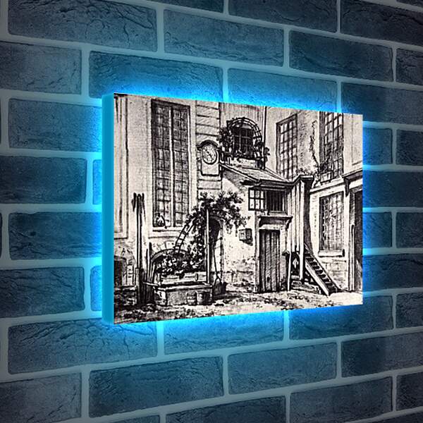 Лайтбокс световая панель - View to a Courtyard. Франсуа Буше