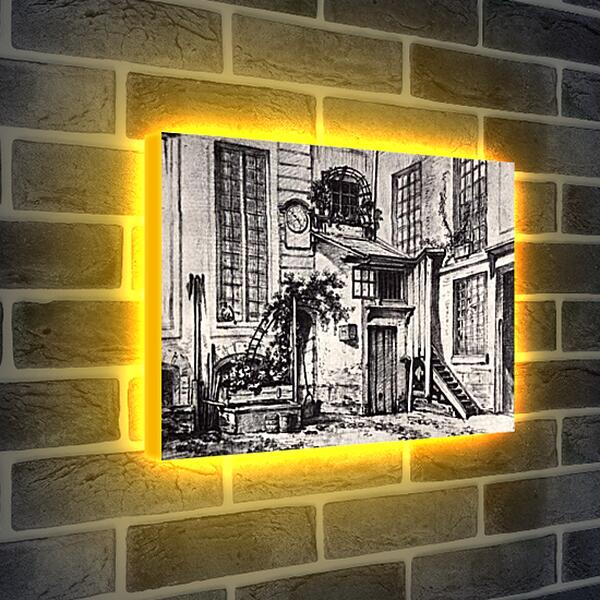 Лайтбокс световая панель - View to a Courtyard. Франсуа Буше