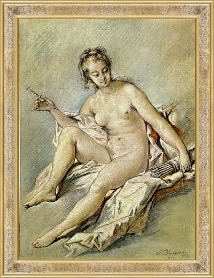 Картина в раме - Venus with Arrow. Франсуа Буше