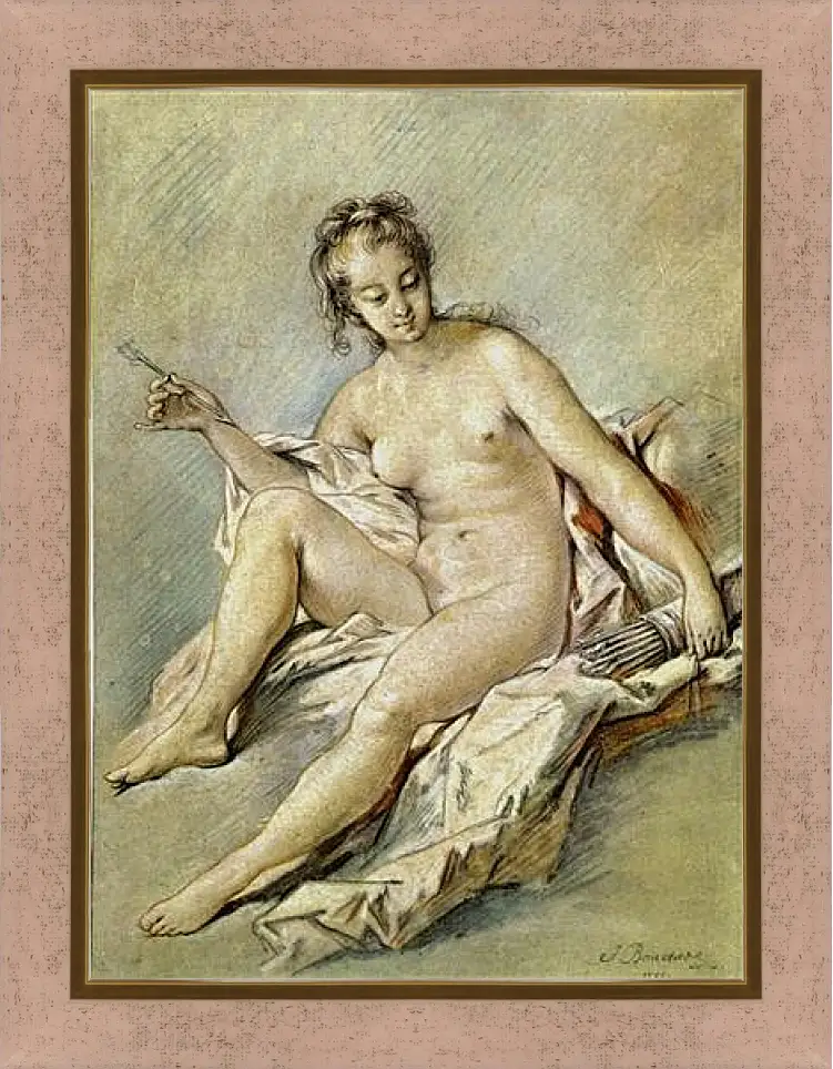 Картина в раме - Venus with Arrow. Франсуа Буше