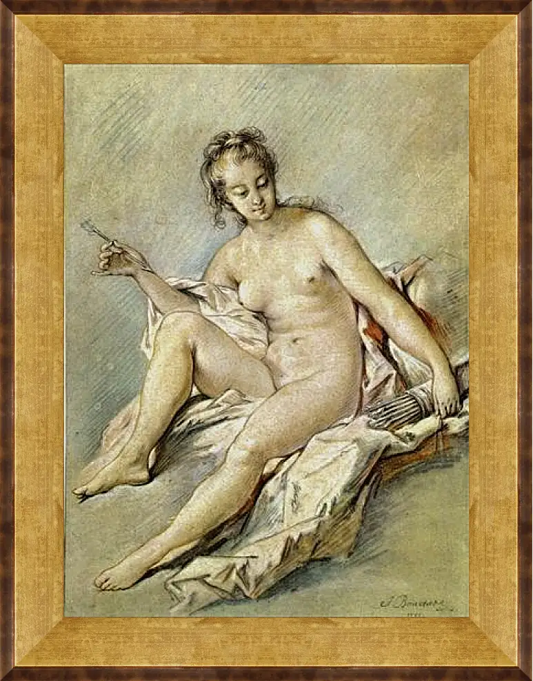 Картина в раме - Venus with Arrow. Франсуа Буше