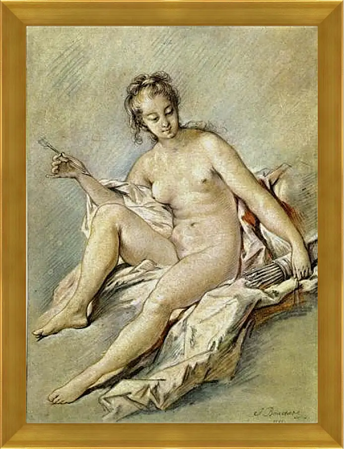 Картина в раме - Venus with Arrow. Франсуа Буше