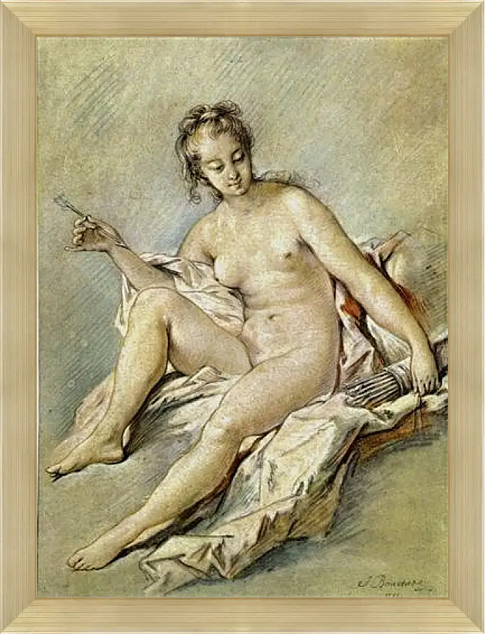 Картина в раме - Venus with Arrow. Франсуа Буше