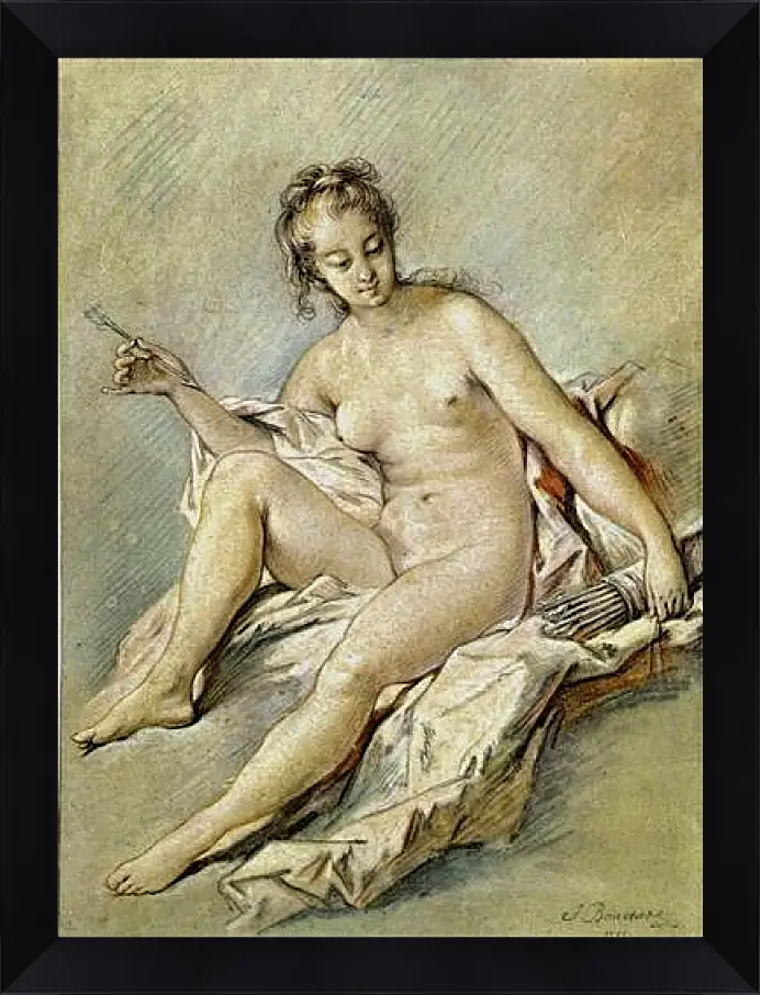 Картина в раме - Venus with Arrow. Франсуа Буше