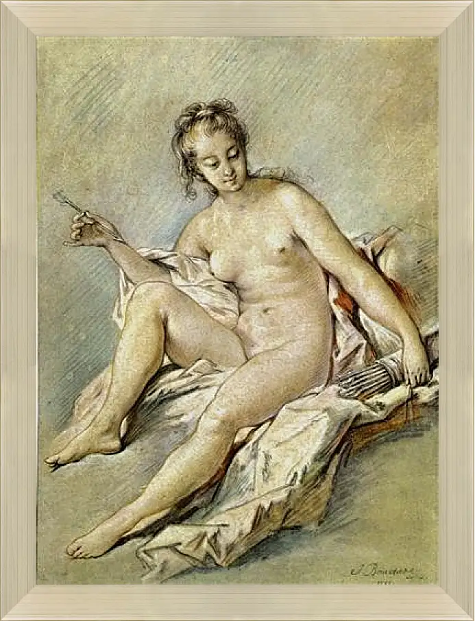 Картина в раме - Venus with Arrow. Франсуа Буше