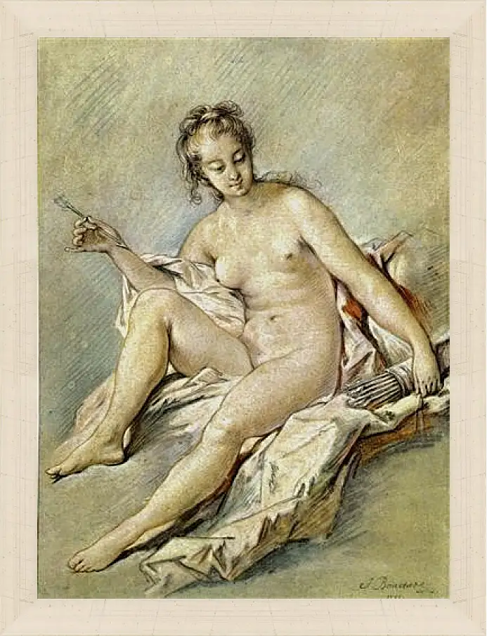 Картина в раме - Venus with Arrow. Франсуа Буше