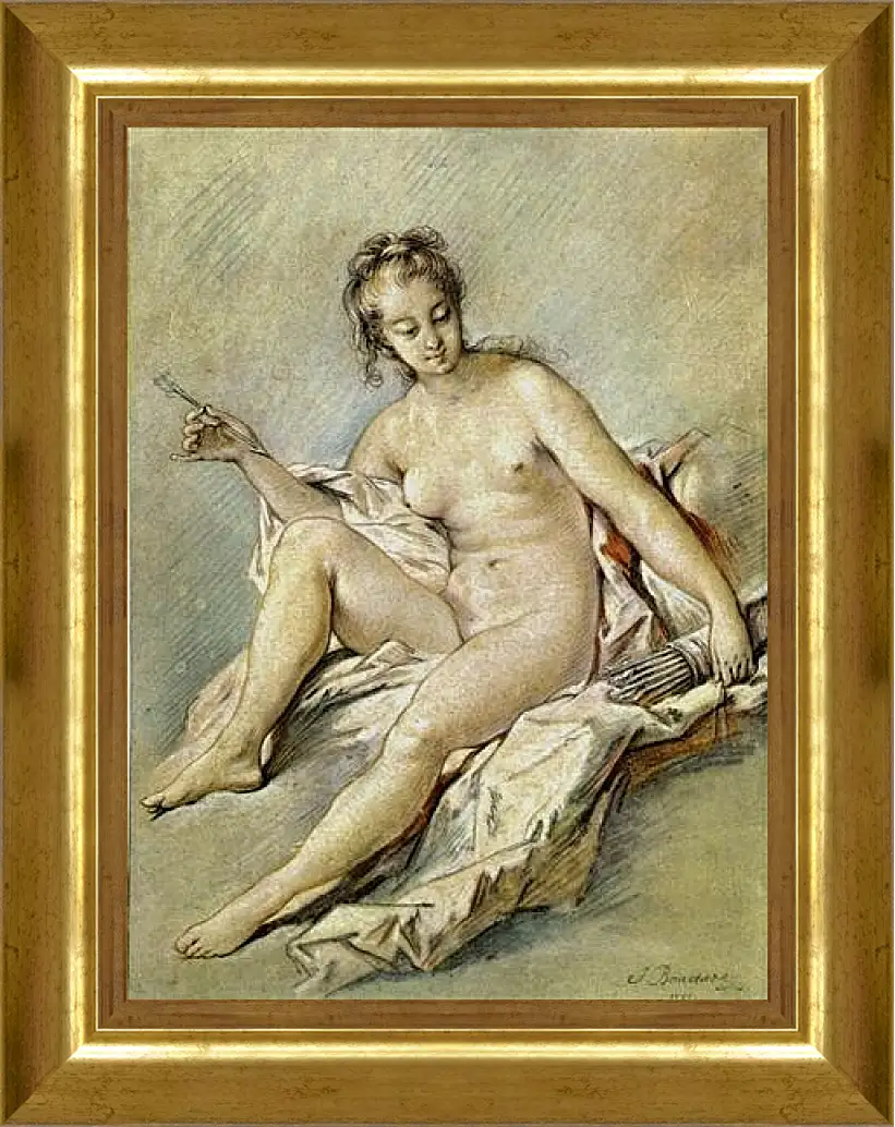 Картина в раме - Venus with Arrow. Франсуа Буше