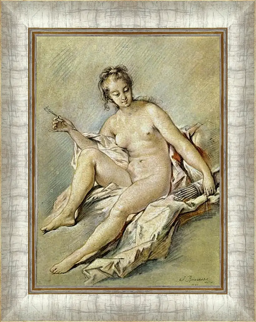 Картина в раме - Venus with Arrow. Франсуа Буше