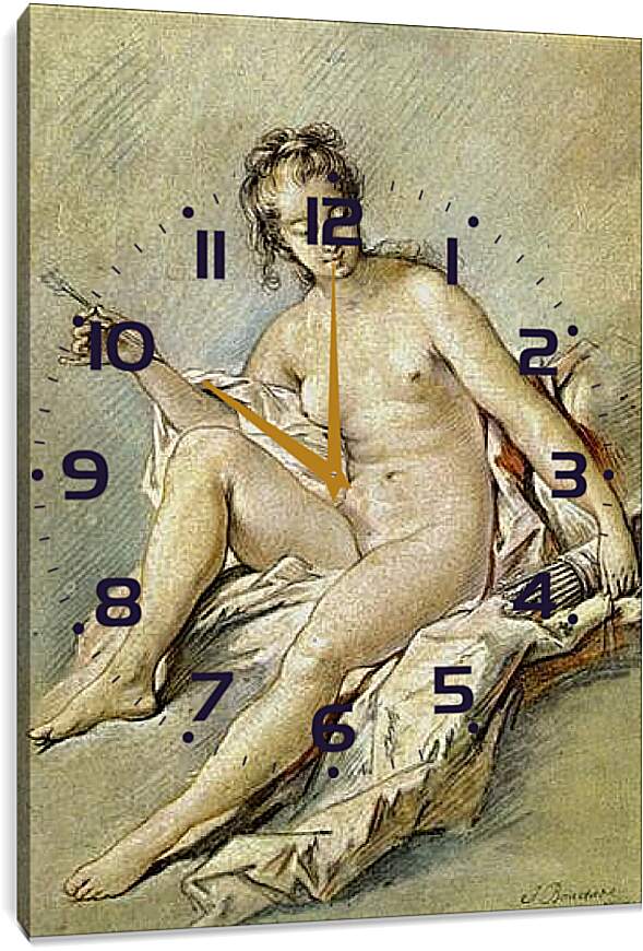 Часы картина - Venus with Arrow. Франсуа Буше