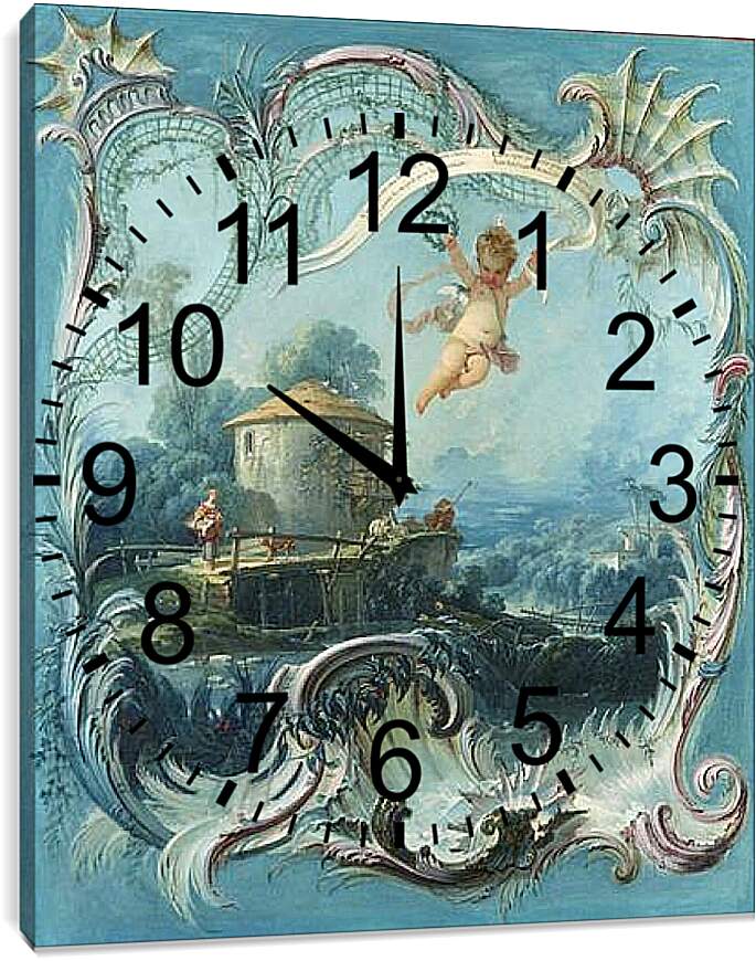 Часы картина - The Enchanted Home. Франсуа Буше