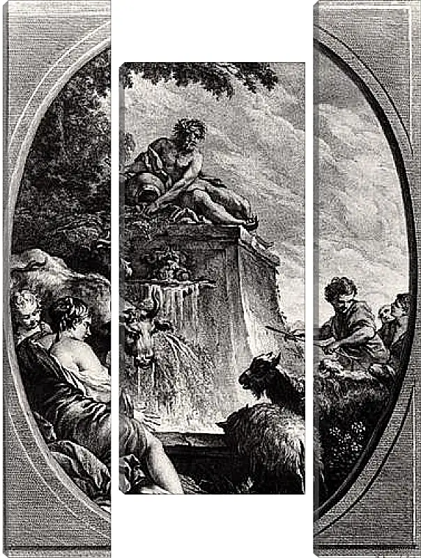 Модульная картина - Shepherds at a Fountain. Франсуа Буше