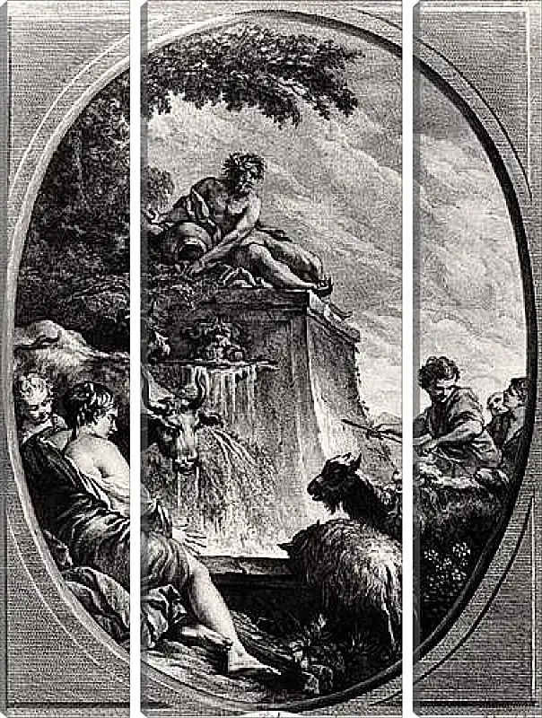 Модульная картина - Shepherds at a Fountain. Франсуа Буше