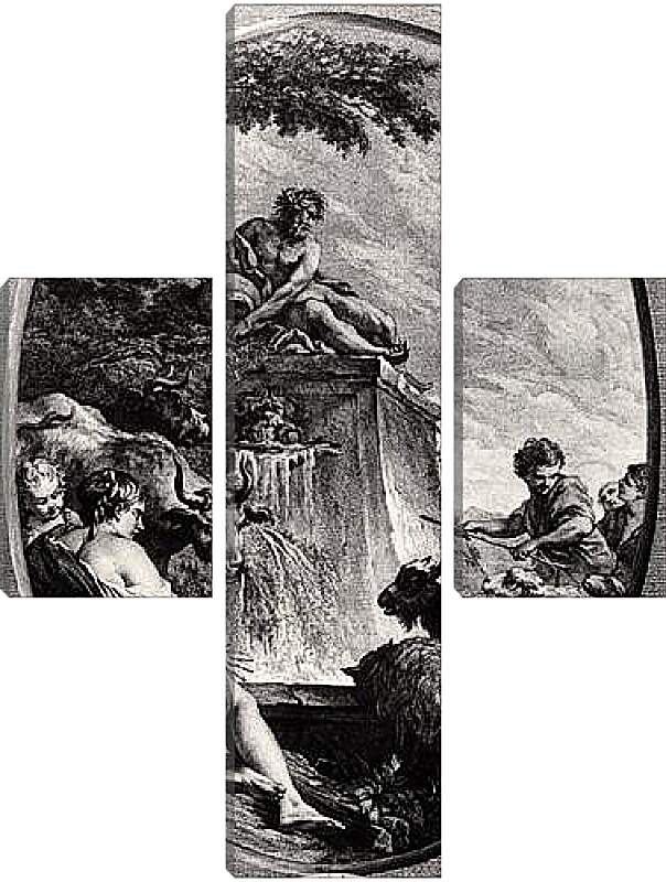 Модульная картина - Shepherds at a Fountain. Франсуа Буше