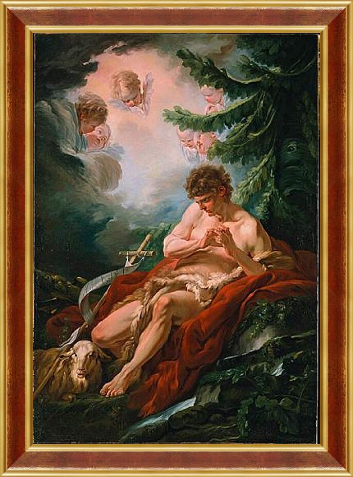 Картина в раме - Saint John the Baptist. Франсуа Буше
