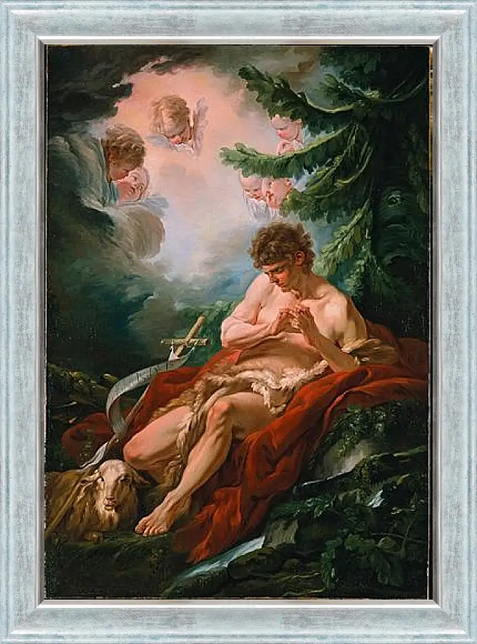 Картина в раме - Saint John the Baptist. Франсуа Буше