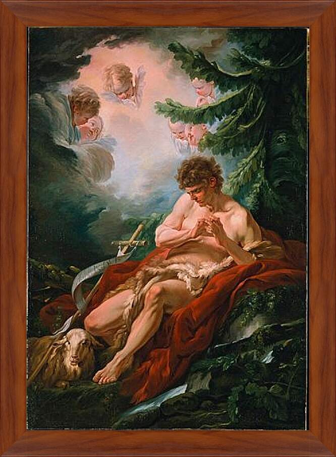 Картина в раме - Saint John the Baptist. Франсуа Буше