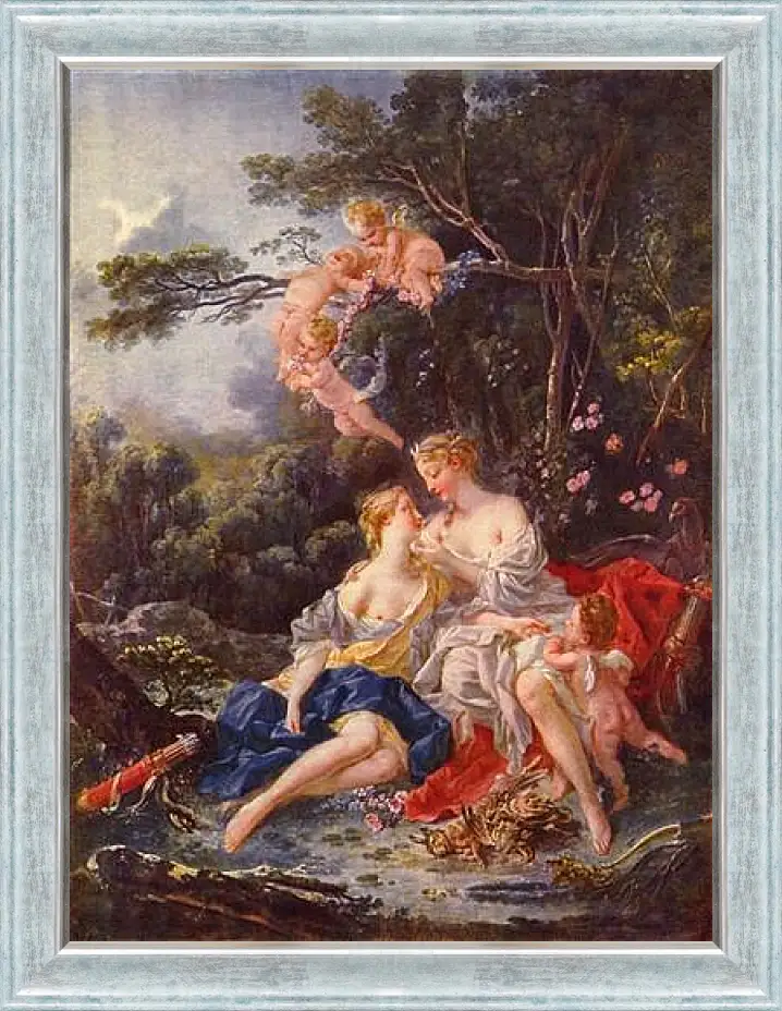 Картина в раме - Jupiter and Callisto. Франсуа Буше