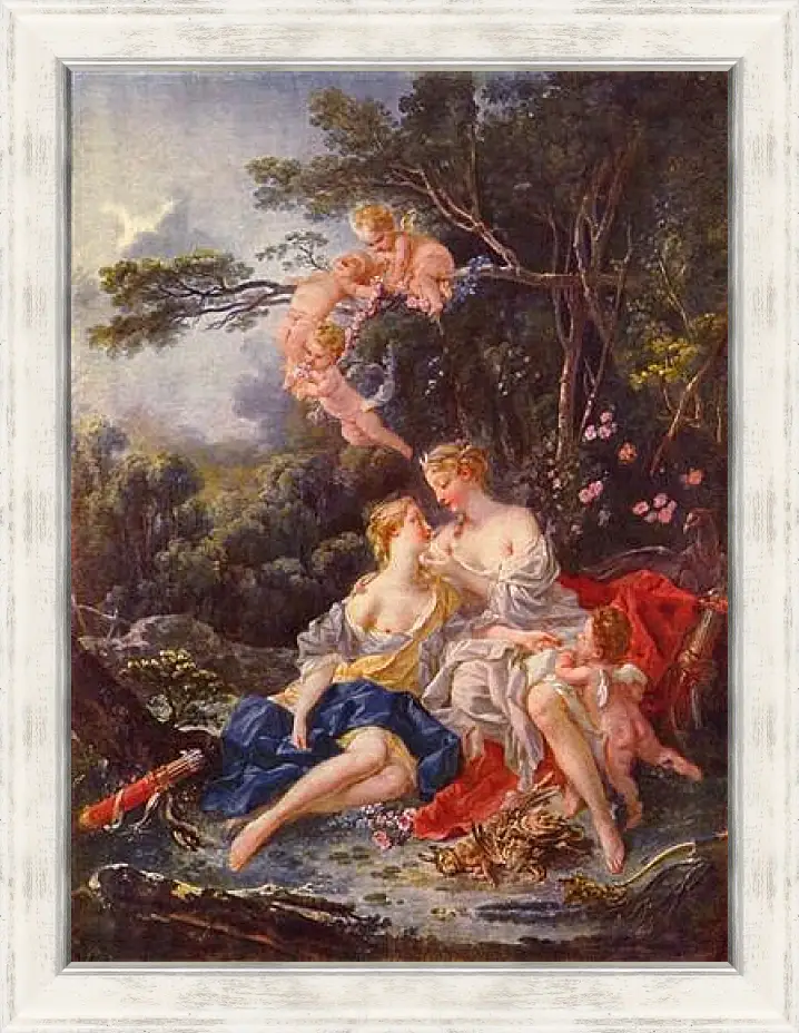 Картина в раме - Jupiter and Callisto. Франсуа Буше