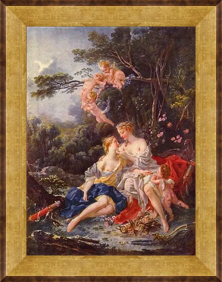 Картина в раме - Jupiter and Callisto. Франсуа Буше