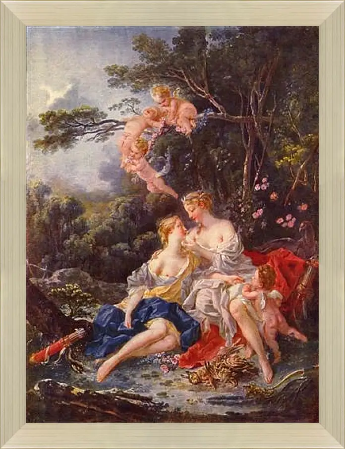 Картина в раме - Jupiter and Callisto. Франсуа Буше