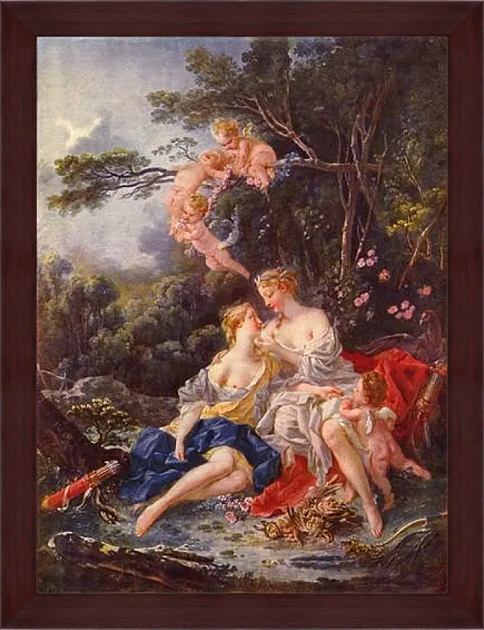 Картина в раме - Jupiter and Callisto. Франсуа Буше