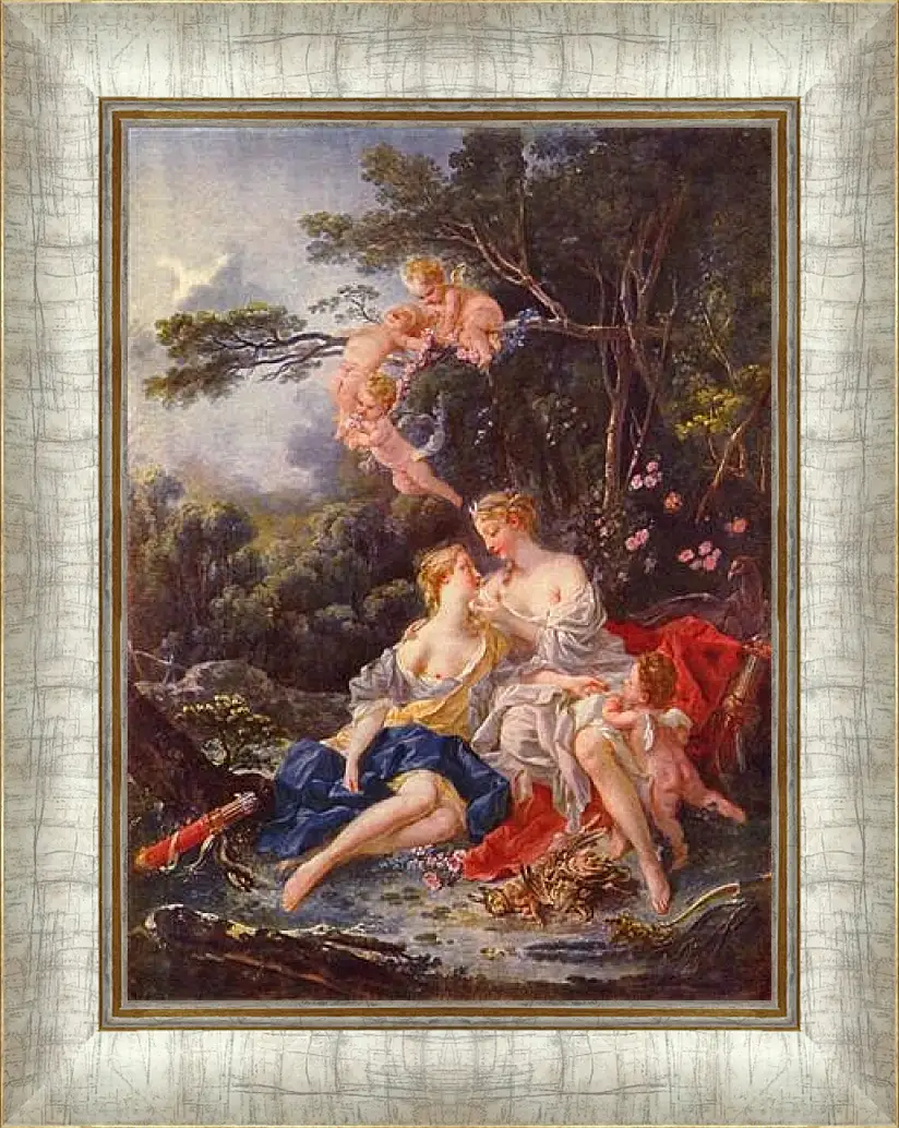 Картина в раме - Jupiter and Callisto. Франсуа Буше