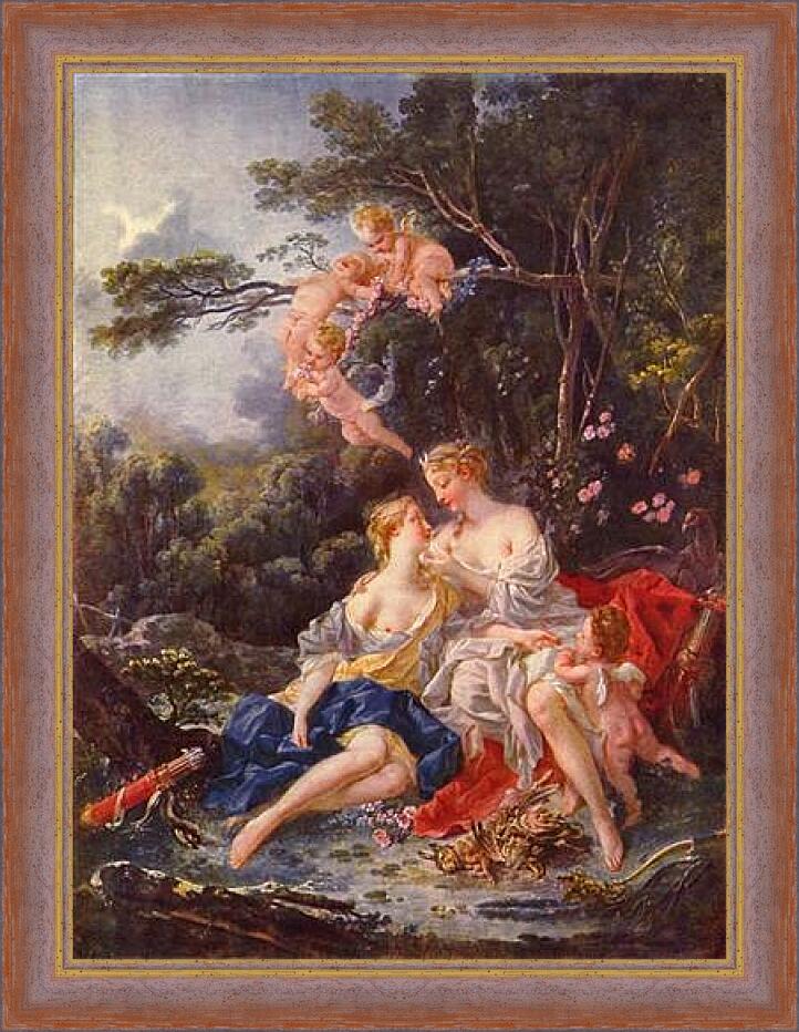 Картина в раме - Jupiter and Callisto. Франсуа Буше