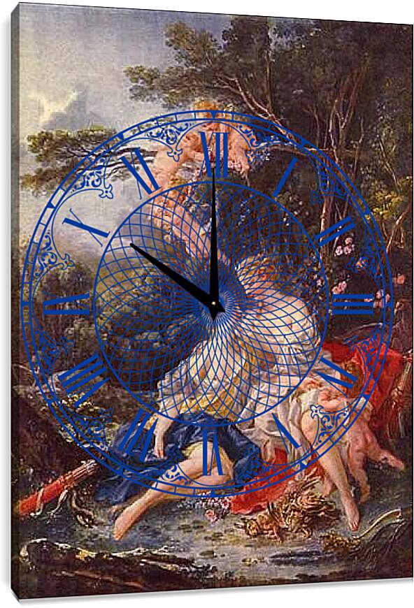Часы картина - Jupiter and Callisto. Франсуа Буше