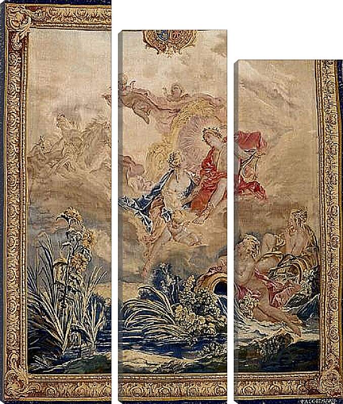 Модульная картина - Apollo and Clytie, tapestry by Beauvais Tapestry Manufactory designed by Francois Boucher. Франсуа Буше