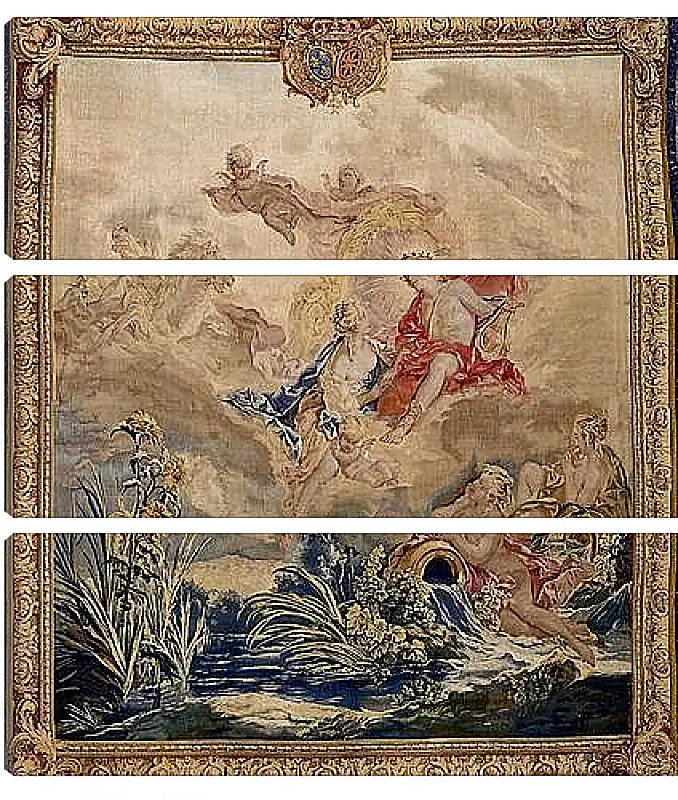 Модульная картина - Apollo and Clytie, tapestry by Beauvais Tapestry Manufactory designed by Francois Boucher. Франсуа Буше