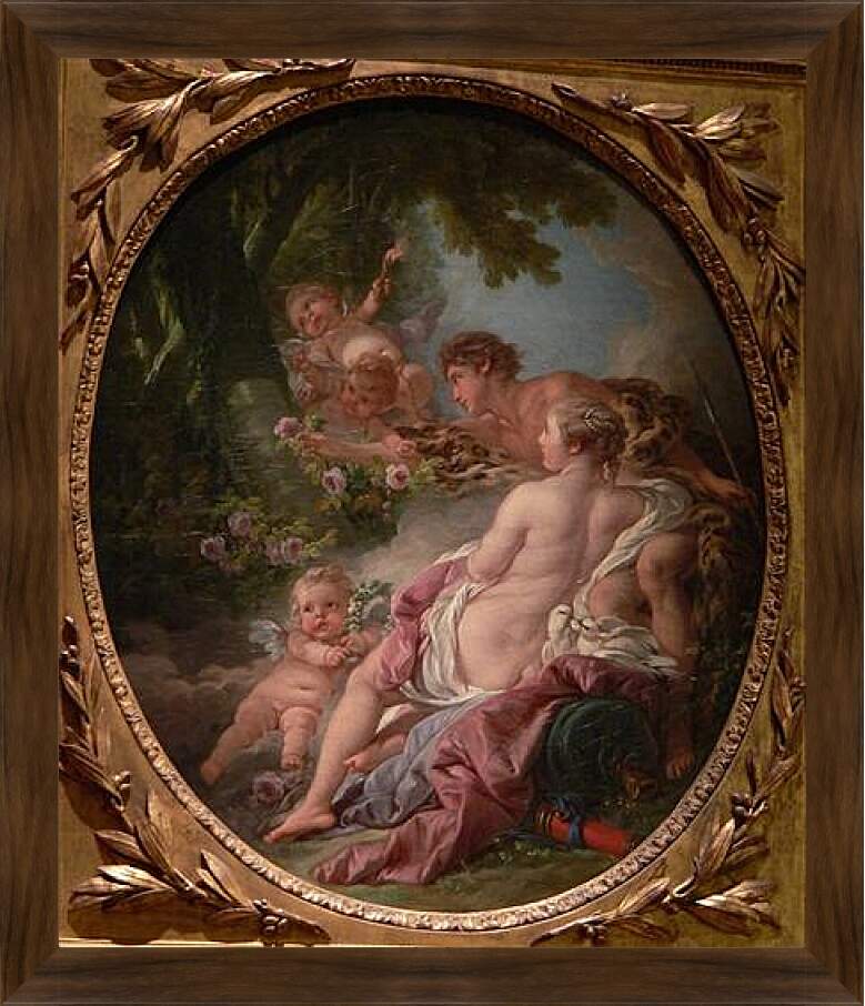 Картина в раме - Angelica and Medoro. Франсуа Буше