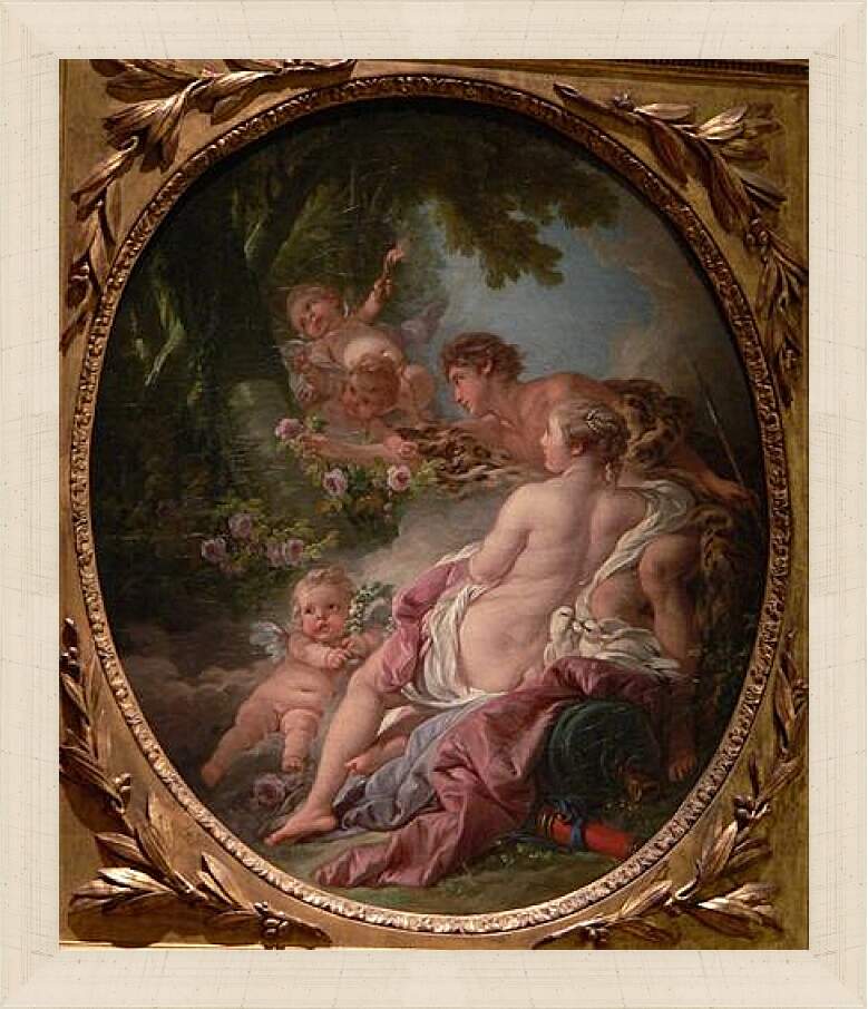 Картина в раме - Angelica and Medoro. Франсуа Буше
