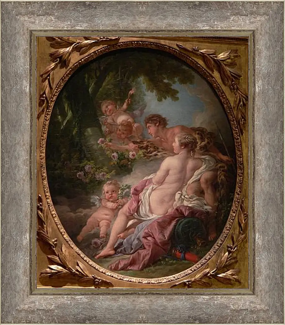 Картина в раме - Angelica and Medoro. Франсуа Буше