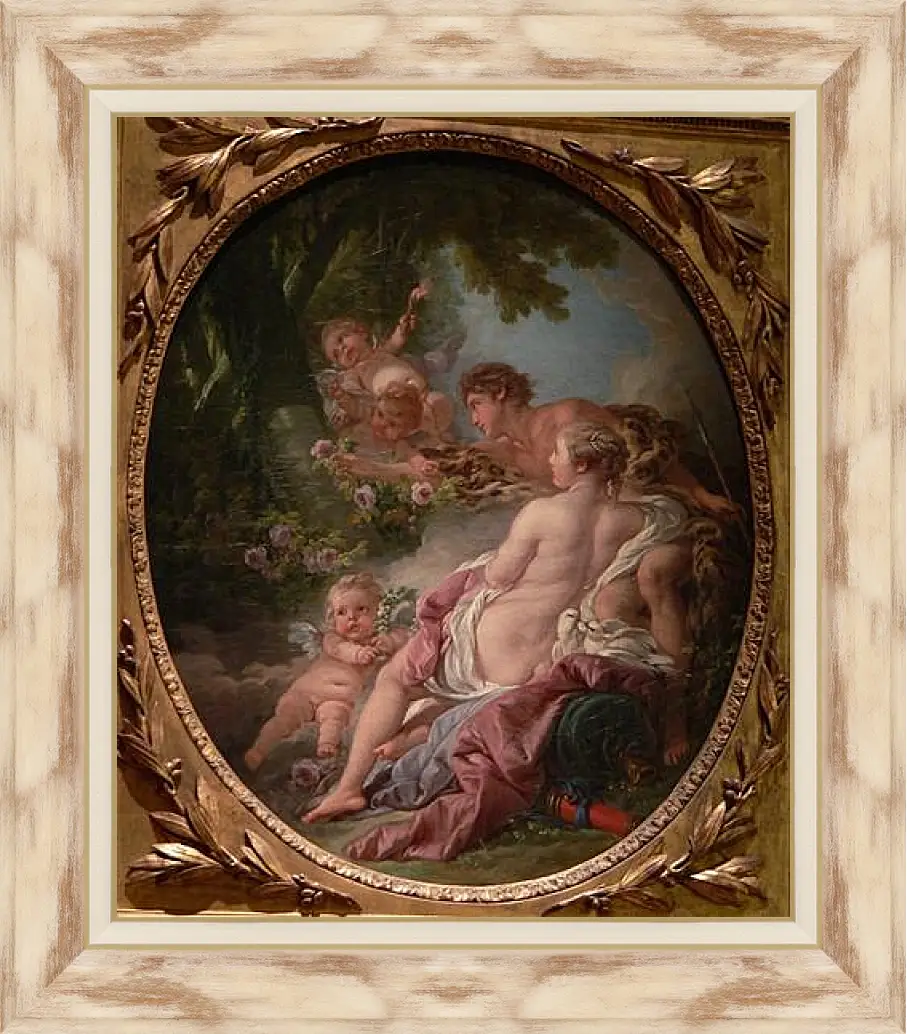 Картина в раме - Angelica and Medoro. Франсуа Буше