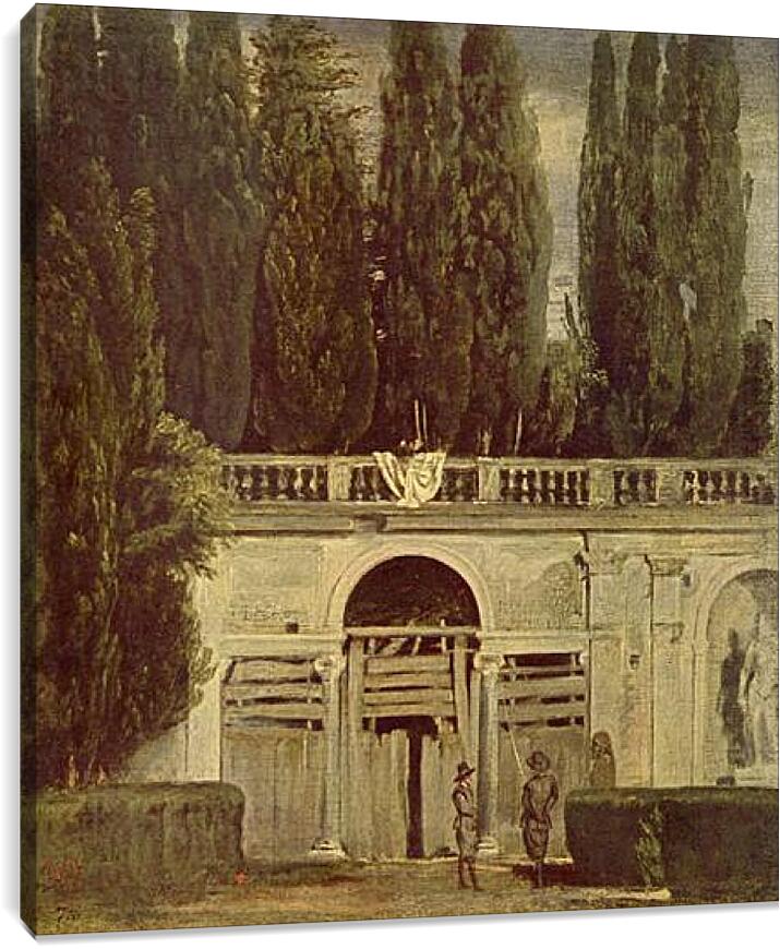 Постер и плакат - Villa Medici, Grotto-Loggia Facade. Диего Веласкес