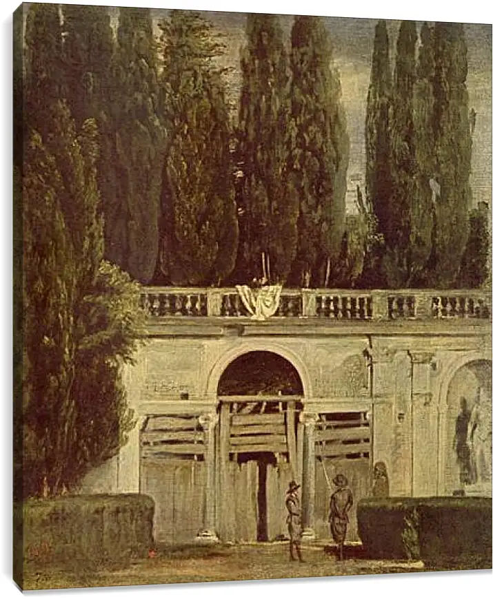 Постер и плакат - Villa Medici, Grotto-Loggia Facade. Диего Веласкес