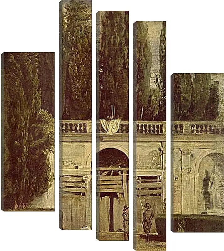 Модульная картина - Villa Medici, Grotto-Loggia Facade. Диего Веласкес