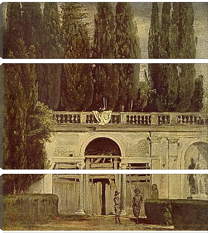 Модульная картина - Villa Medici, Grotto-Loggia Facade. Диего Веласкес