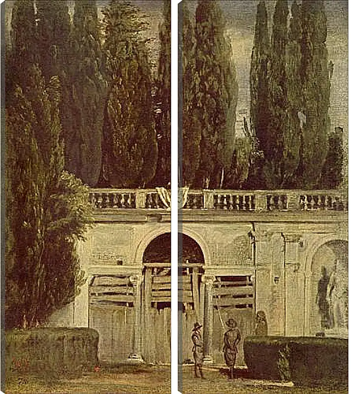 Модульная картина - Villa Medici, Grotto-Loggia Facade. Диего Веласкес