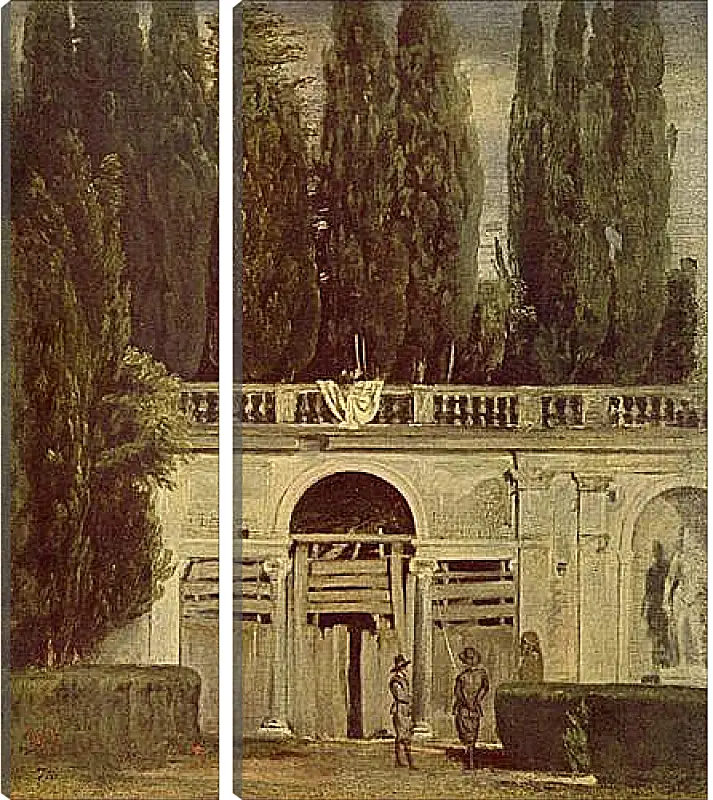 Модульная картина - Villa Medici, Grotto-Loggia Facade. Диего Веласкес