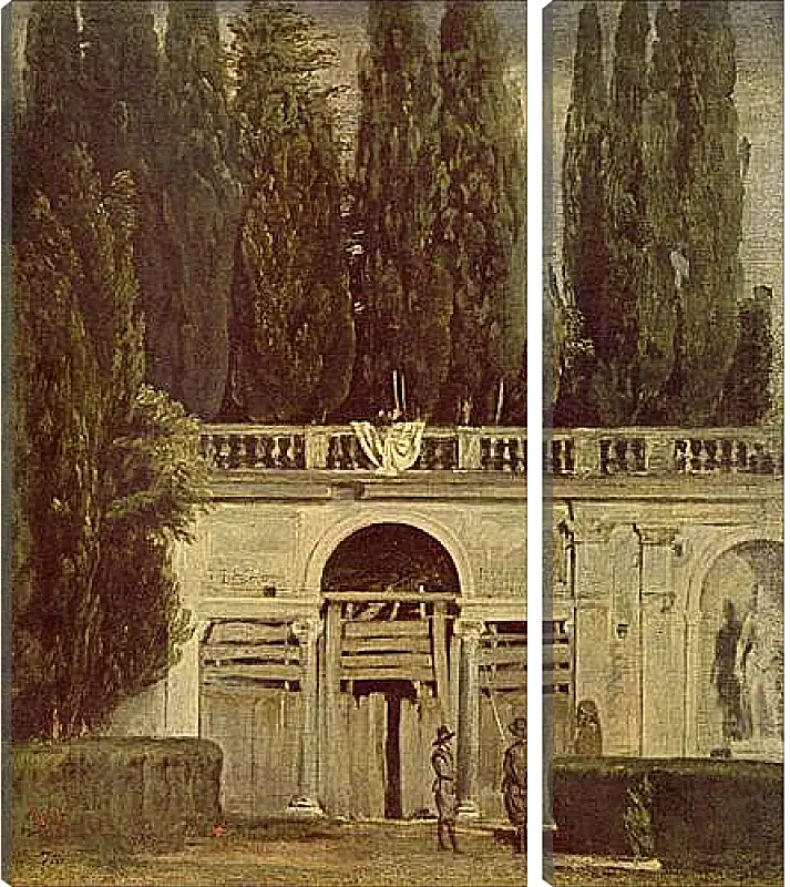 Модульная картина - Villa Medici, Grotto-Loggia Facade. Диего Веласкес