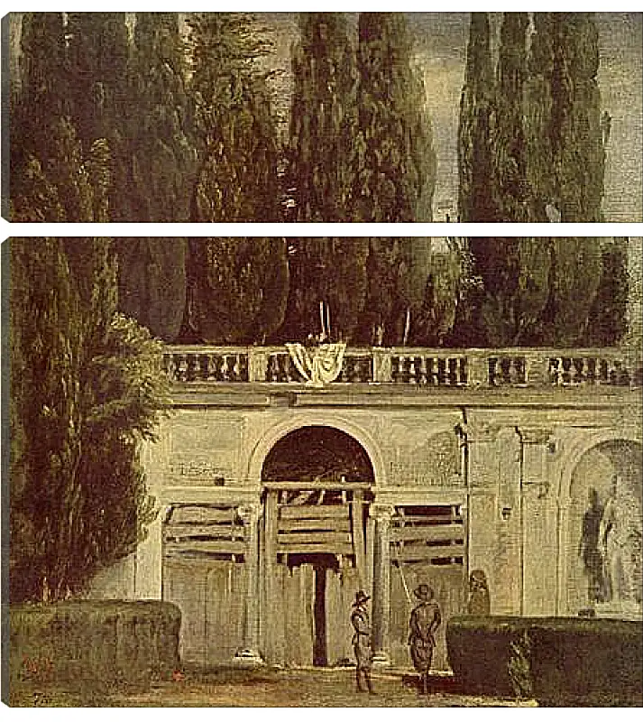 Модульная картина - Villa Medici, Grotto-Loggia Facade. Диего Веласкес