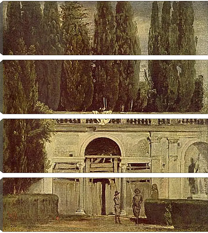 Модульная картина - Villa Medici, Grotto-Loggia Facade. Диего Веласкес
