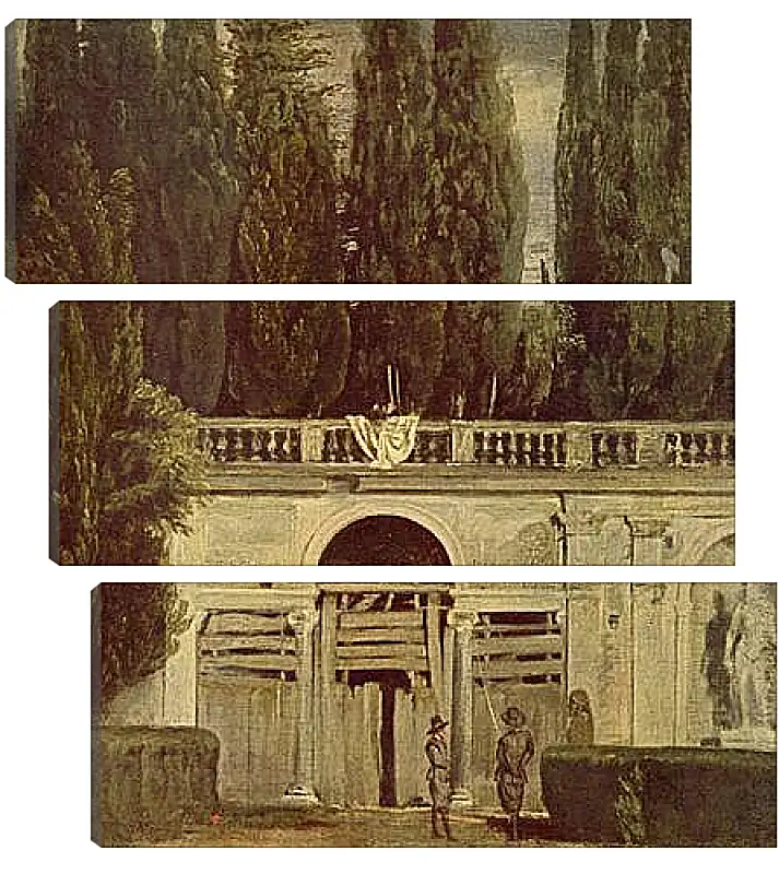 Модульная картина - Villa Medici, Grotto-Loggia Facade. Диего Веласкес