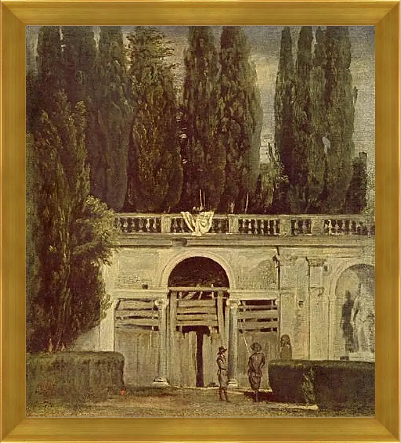 Картина в раме - Villa Medici, Grotto-Loggia Facade. Диего Веласкес