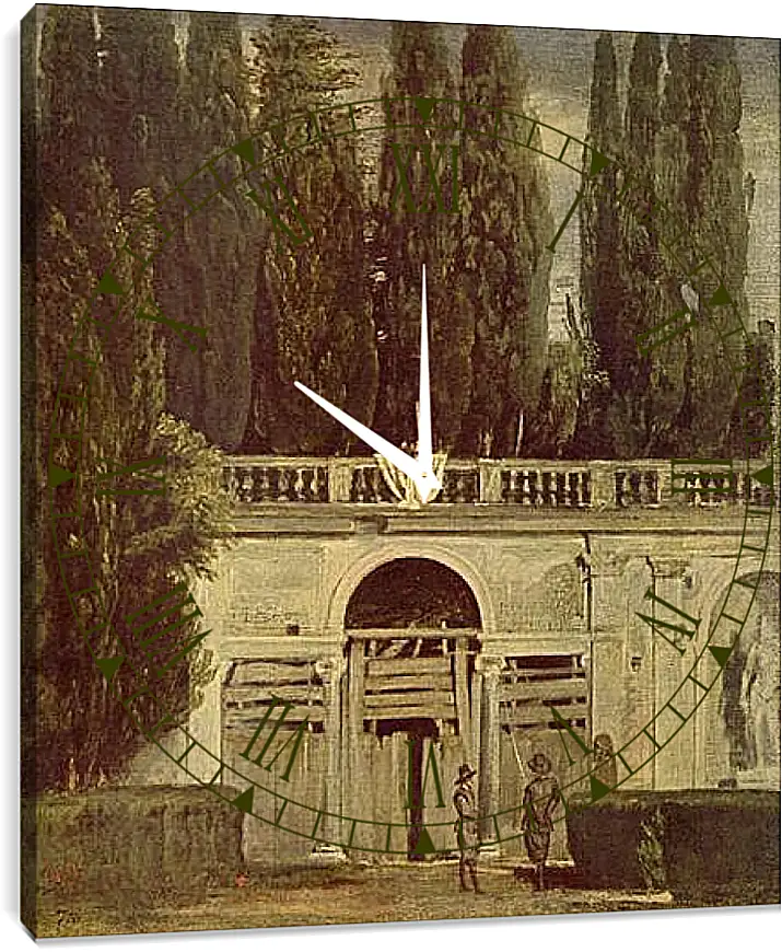 Часы картина - Villa Medici, Grotto-Loggia Facade. Диего Веласкес