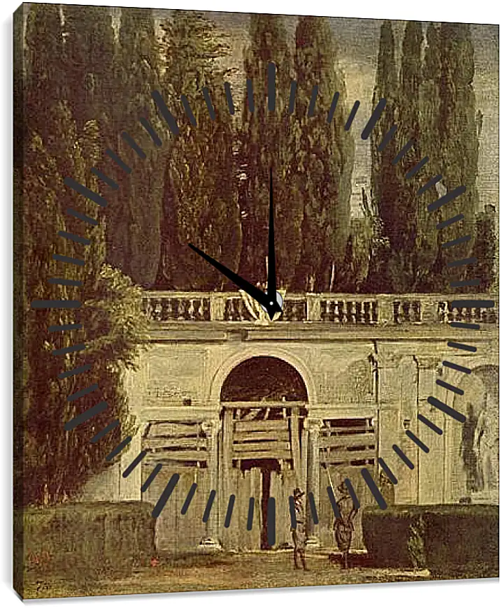 Часы картина - Villa Medici, Grotto-Loggia Facade. Диего Веласкес