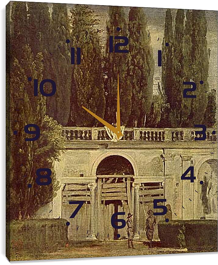 Часы картина - Villa Medici, Grotto-Loggia Facade. Диего Веласкес